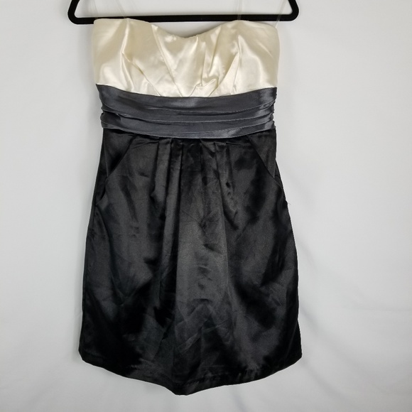 Speechless Dresses & Skirts - Speechless Ivory and Black Strapless Gown Size 11